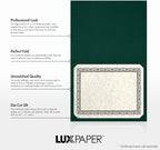 LUXPaper 9.5" x 12" Certificate Holders | Green Linen | 100lb. Cover | 100 Qty - Image 2