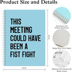 XQLZY This Meeting Could Have Been A Fist Fight Blue Spiral Notebook, Funny - Image 2