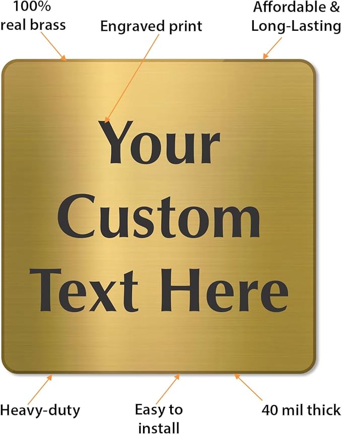 SmartSign Custom Brass Sign - Image 4