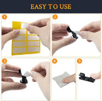 SOULWIT 50 Pcs Self Adhesive Cable Management Clips, Cable Organizers Sticky - Image 5