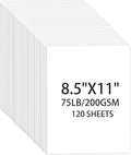 White Cardstock 8.5 X 11, 120 Sheets Card Stock, 75lb/ 200gsm Copy Paper by Ciphyfee