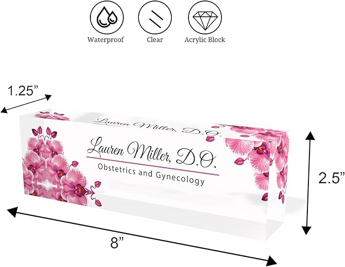 Desk Name Plate for Women, Acrylic Desk Name Plaque, Chiropractor Gift - Image 8