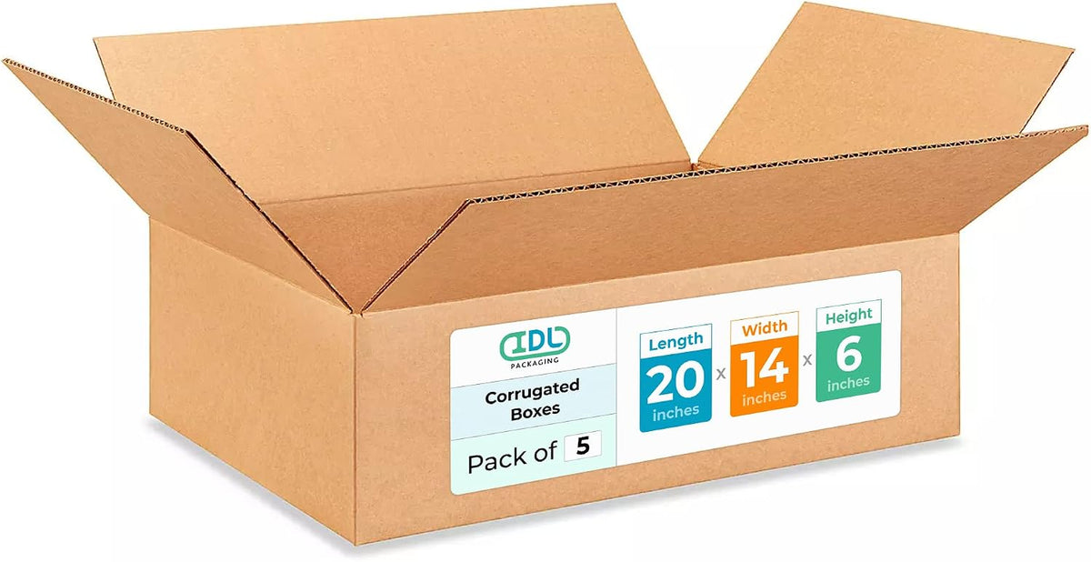 Large Shipping & Moving Boxes 20 x 14 x 6 inches