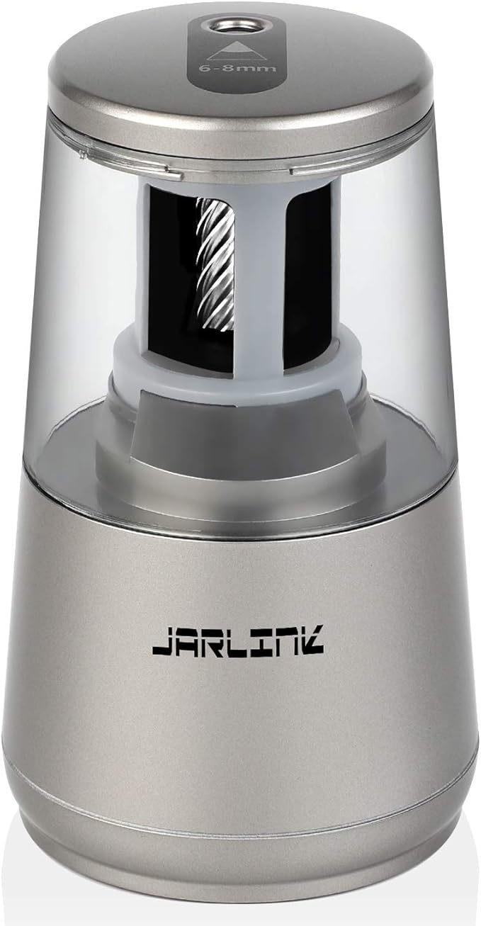 JARLINK Electric Pencil Sharpener, Heavy-Duty Helical Blade to Fast Sharpen by JARLINK