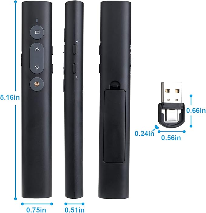 Presentation Clicker Presentation Remotes, Type C/USB A 2 in 1 Pointer - Image 7