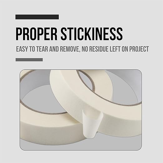 Lichamp Masking Tape 1 inch, 20 Pack General Purpose Beige White Masking Tape - Image 4