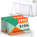 Uniclife 2 Pack 3x5 Index Card Holder, Index Card Organizer, Postcard Holder by UnicLife