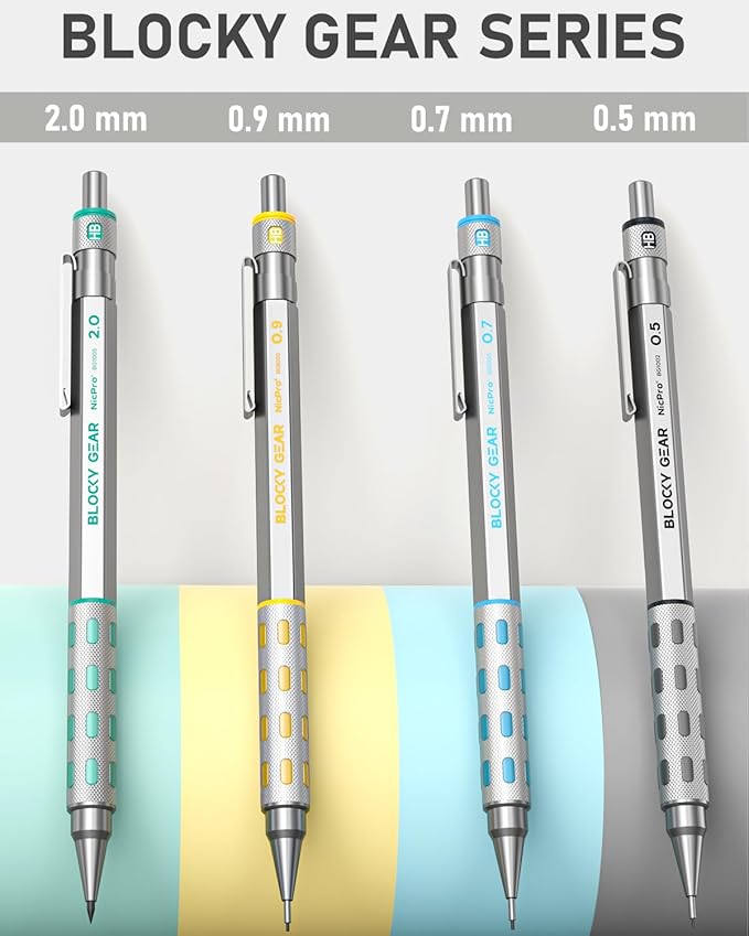Nicpro Blocky Gear Art Mechanical Pencil Set - Image 5