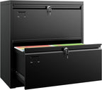 SUXXAN Metal 2 Drawer Lateral File Cabinet by SUXXANFurniture