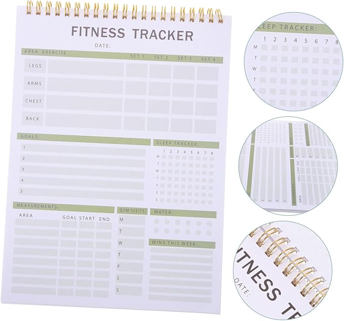 Mipcase Fitness Agenda Notebook Portable Workout Log - Image 3