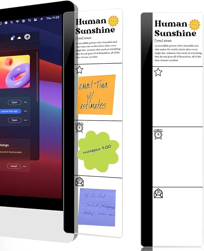 Computer Monitor Memo BoardHuman Sunshine Logo Decor Monitor Message Board by HTBIG