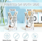 QYUVK Today I'm A Serious Goose Acrylic Cosmetic Pencil Holder Cup, Funny Silly - Image 3