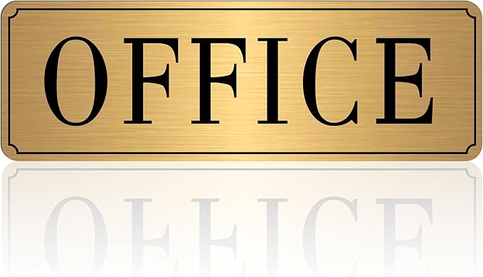 The Office Sign for Home and Business Door，Self-Adhesive Waterproof and by LUHIMO