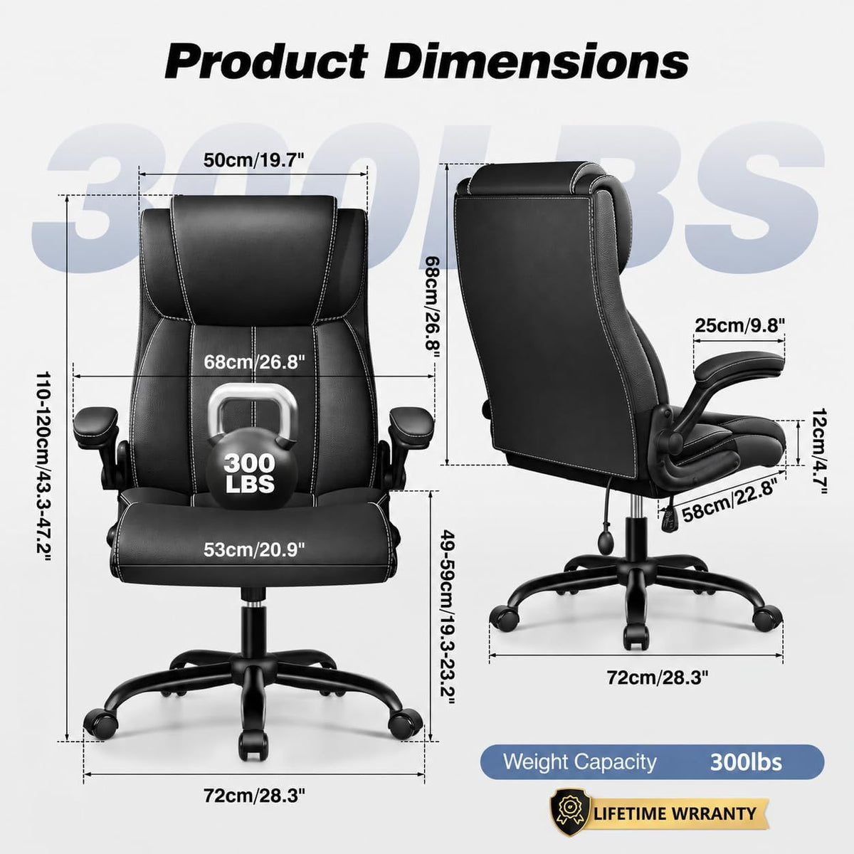 bestfair ergonomic office chair, desk chair with adjustable, close-up detail