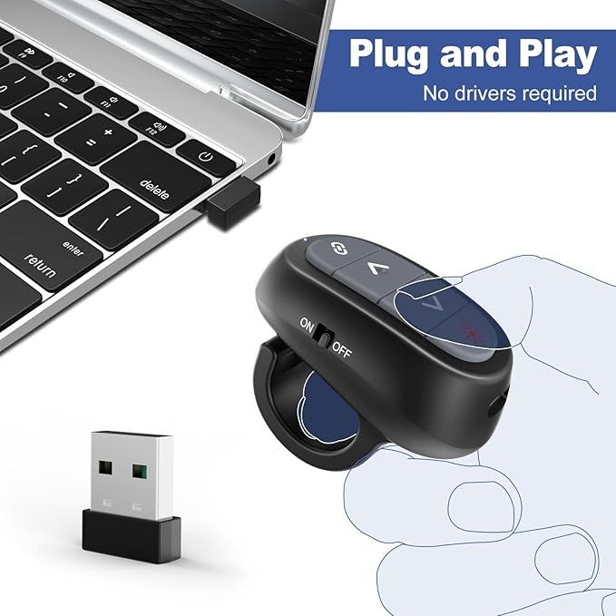 Presentation Clicker PowerPoint Wireless Presenter Remote: Laser Pointer - Image 4