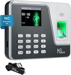 NGTeco Fingerprint & PIN Biometric Time Clock, Standalone Punch Machine by NGTeco
