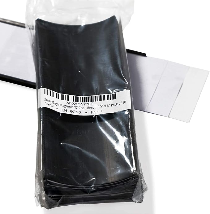 SmartSign Magnetic 'C' Channel Label Holders | 2.5" x 6" Pack of 10 - Image 9