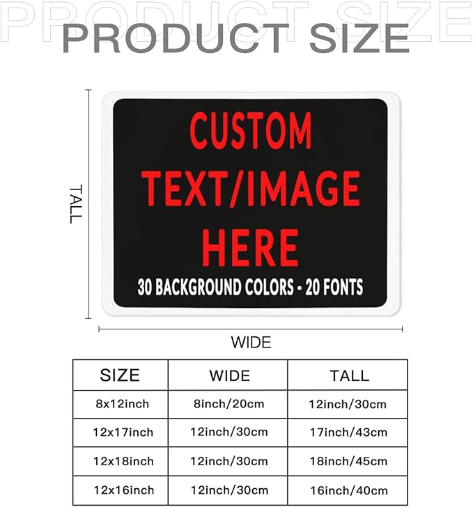 Custom Sign Personalized Custom Metal Sign, Customize - Image 6