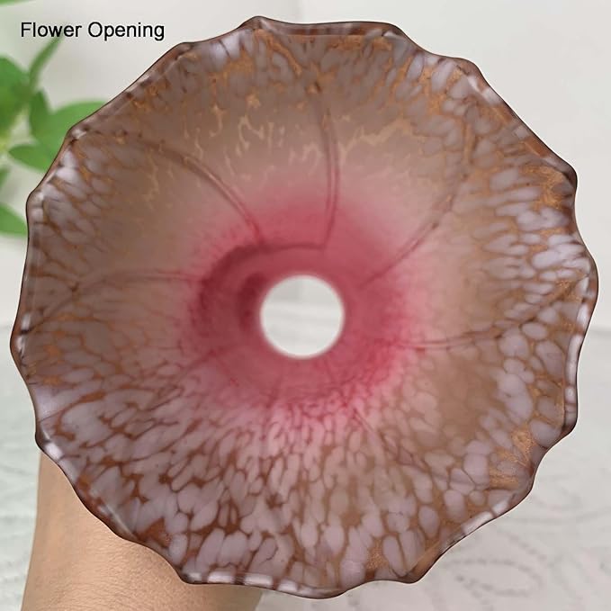 Bieye LS71 Lily Flower Blown Glass Lampshade - Image 4