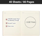 EUSOAR Notebook Journal, 6 Pack A4 11" x 8-1/2", 40 Sheets/ 80 Pages, 100gsm - Image 3