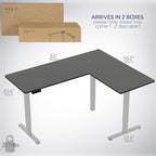 VIVO Electric Corner 63 x 55 inch L-Shaped Standing Desk, Memory Height - Image 6