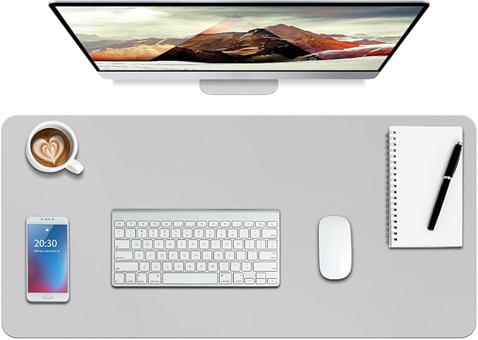 Boutilon Leather Desk Pad Protector, Non-Slip Mouse Pad, Laptop Desk Pad by Boutilon