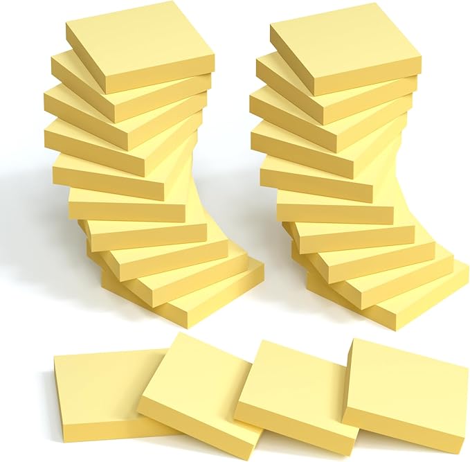 Yellow Sticky Notes Mini, 2 x 2in Small Sticky Notes, 24 Pack Notes Pads Memo by Agoer