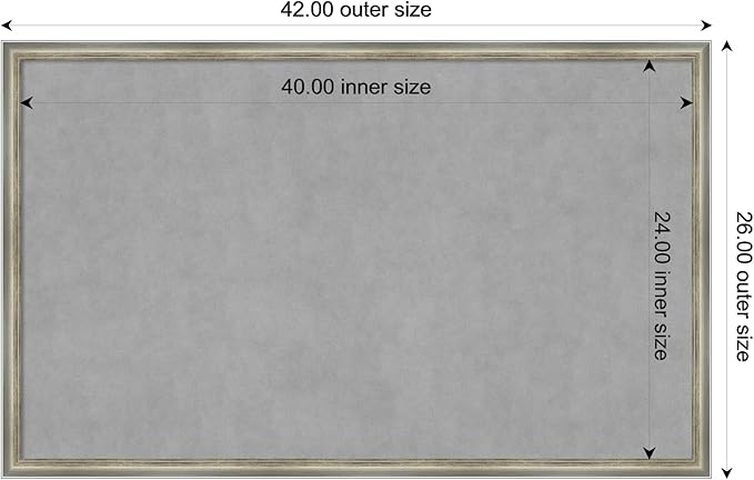 Amanti Art Silver Framed Magnetic Board 26x42 Large Vision Board - Image 4