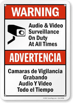 SmartSign 10 x 7 inch “Warning by SmartSign