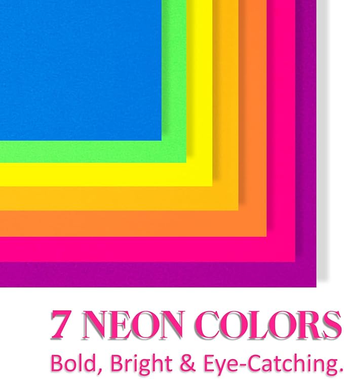 MAGECUBIKU Colored Copy paper 8.5X11 Inches, 140 Sheets 20 lb/80GSM 7 Colors - Image 7