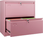 SUXXAN 2 Drawer File Cabinet, Lateral Filing Cabinet by SUXXANFurniture