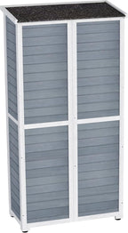 gdlf outdoor storage cabinet, wood & metal garden, view 9