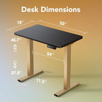 HUANUO 32" Small Electric Standing Desk Adjustable Height, 4 Memory Height - Image 2