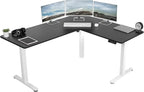 VIVO Electric Corner 63 x 55 inch L-Shaped Standing Desk, Memory Height by VIVO