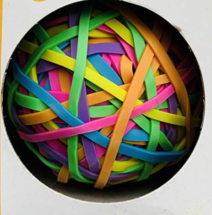 Activave Round Ball Rubber Band Elastics 170 to 180 pcs Colorful Rubber Bands - Image 2