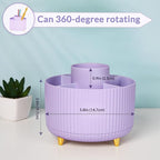 SKYDUE 360 Rotating Purple Pen & Art Supply Organizer - Image 6