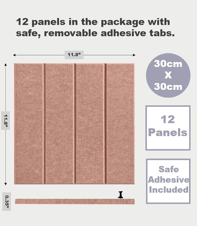DECORITA Felt Bulletin Board Tiles | Modern Cork Board Alternative | Large Cork - Image 4