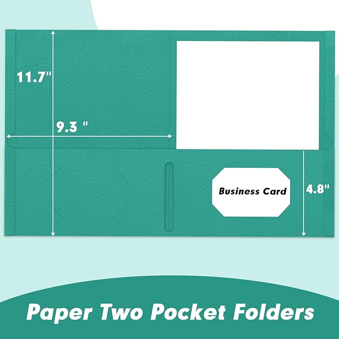 Two Pocket Folders, RAZCC 125 Pack 2 Pocket Folders Fit Letter Size Paper - Image 2