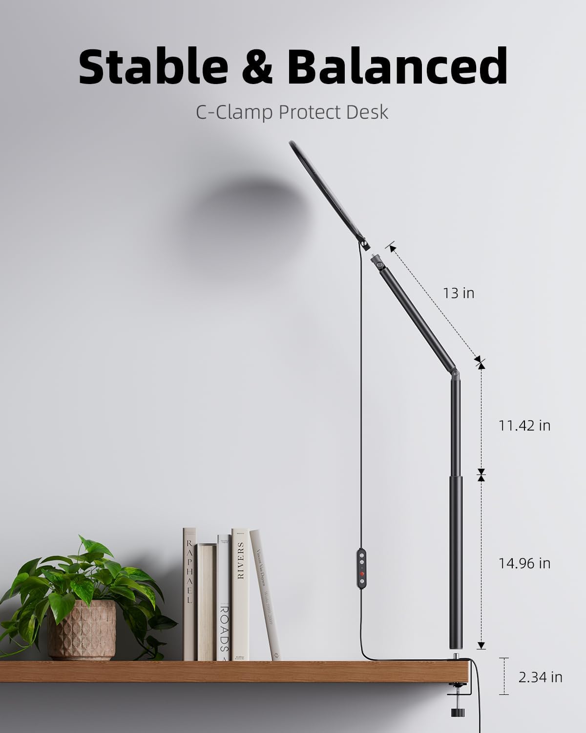 weilisi 10.2" desk ring light with stand, 360°, package contents