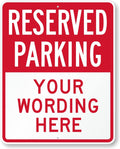 SmartSign 30 x 24 inch Custom “Reserved Parking” Metal Sign