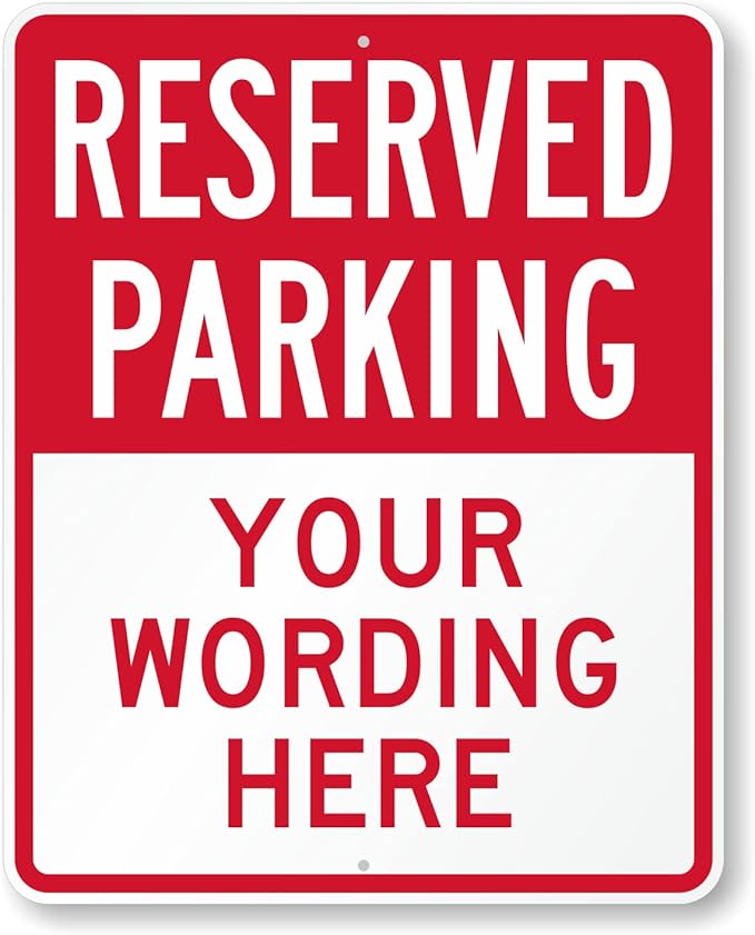 SmartSign 30 x 24 inch Custom “Reserved Parking” Metal Sign by SmartSign