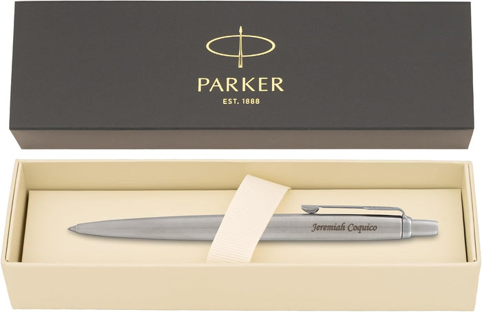Parker Jotter Personalized Ballpoint Pen, Stainless Steel with Chrome Trim
