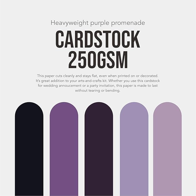 BearBoss Purple Cardstock Paper 8.5x11 50 Sheets, Heavyweight 92lb Cover - Image 3
