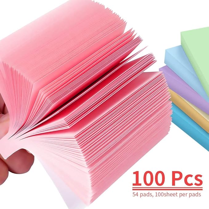 MyLifeUNIT Sticky Notes 3x3, Bulk Pack 108 Note Pads 10800 Sheets - Image 5