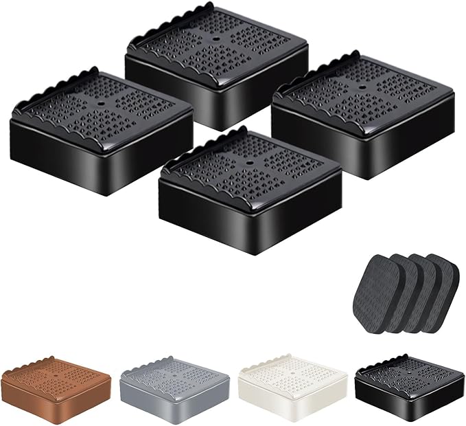 shouwuhho Furniture Risers, 4 Pack Bed Risers by EnjoyLifeEnjoyHappiness