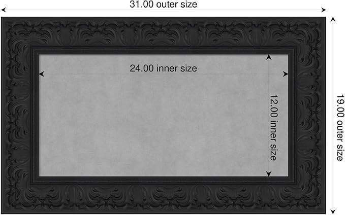 Amanti Art Black Framed Magnetic Board 19x31 Small Vision Board - Image 2