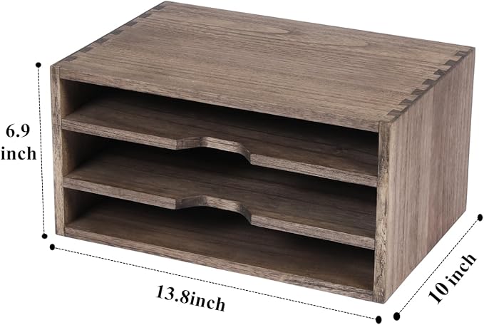 DDYURI 3-Tier Paper Storage Letter Tray File Sorter - Image 5