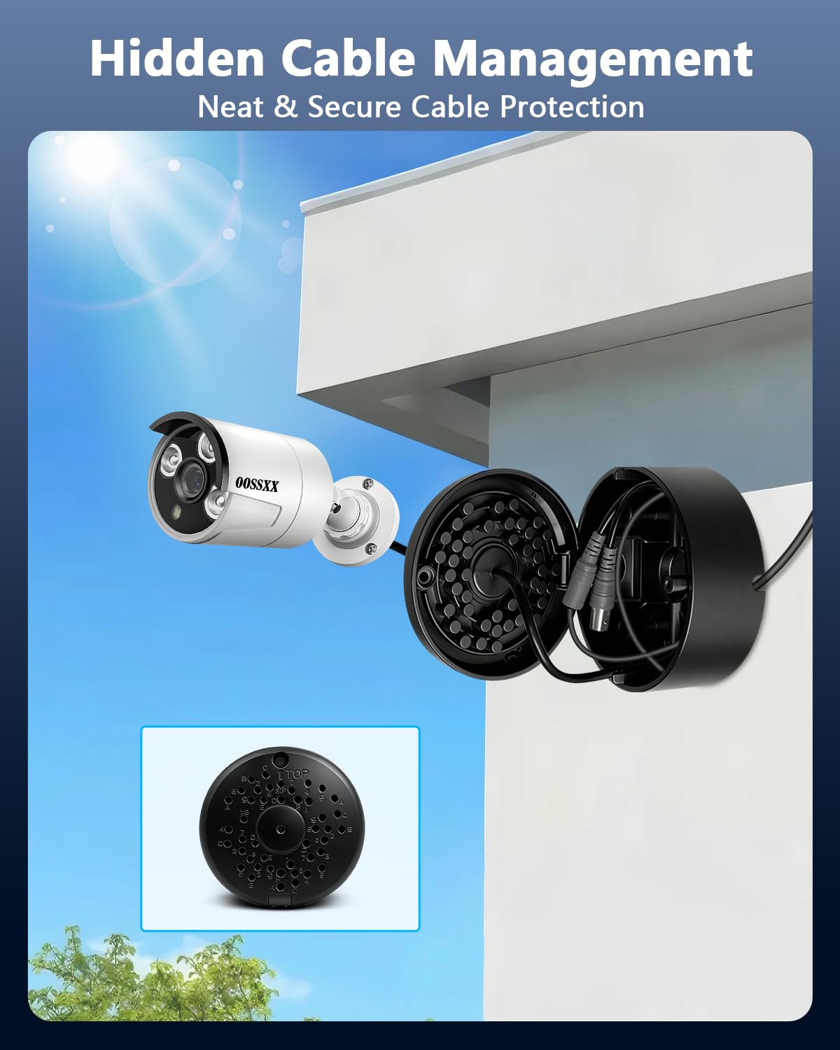 (ABS New) Security Camera Junction Box,Security Camera Bracket Outdoor,Plasti...