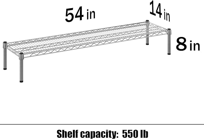 Regal Altair 14" Deep x 54" Wide x 8" Height 1-Tier Wire Shelving Kit | NSF - Image 3