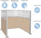 Versare Hush Panel Cubicle Kit | Workstation Partition Walls | Sound Dampening - Image 5
